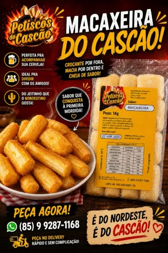 Macaxeira Tradicional ou Gourmet 