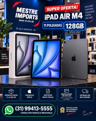 iPad Air M4 11 Polegadas 128GB Novo Lacrado Nota Fiscal