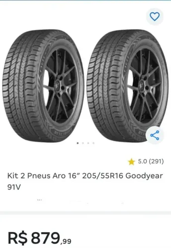 VENDO - Kit com 2 Pneus Goodyear Aro 16 205/55R16 91V