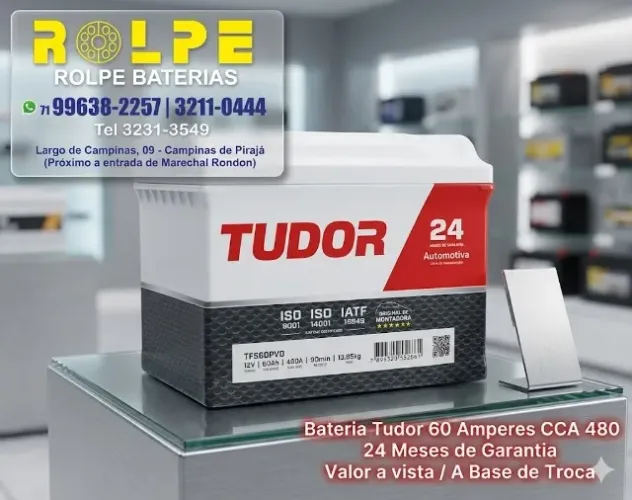 Bateria  Tudor 60ah \Original de Montadora 