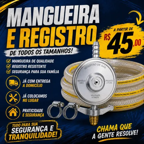 Registro e mangueira
