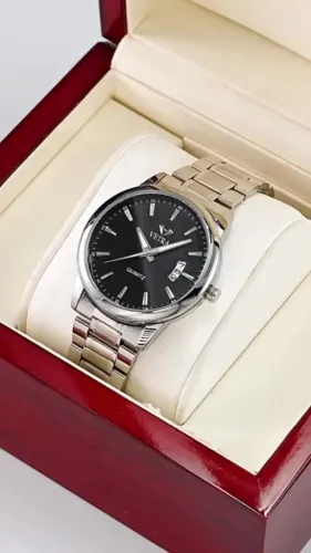 Relógio Masculino Premium VETRA - Aço Inoxidável | Calendário | Elegante