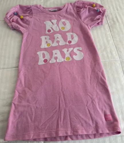 Vestido Infantil Rosa Fakini Tam. 08 - Leve e Confortável | R$14