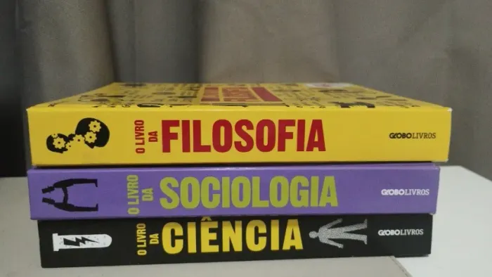 Kit com 3 livros (Filosofia, Sociologia e Ciências) da Editora Globo