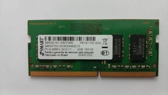 Placa de Memória RAM DDR4 SODIMM 4gb 2666mhz - Notebook