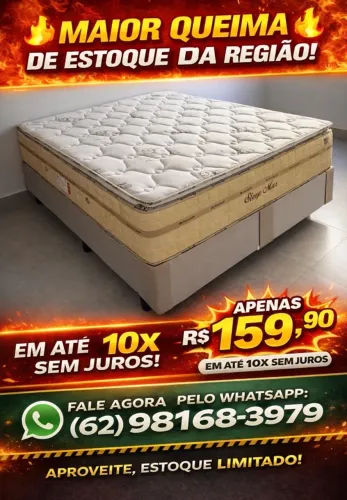 Colchao king e base novo