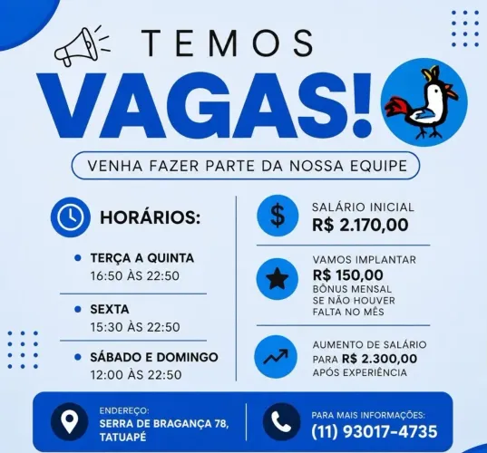 Vaga cozinha