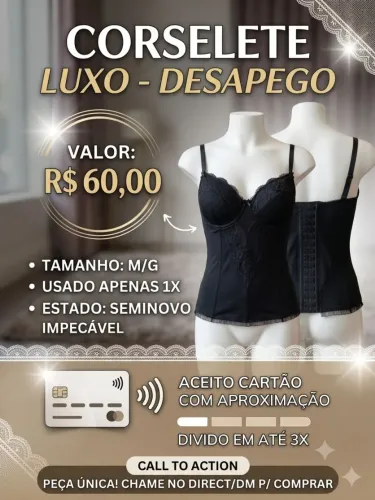 Corselet Preto 