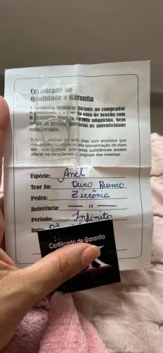 Anel ouro branco