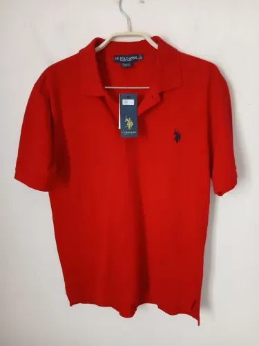 CAMISA  U.S POLO ASSN.  VERMELHA INFANTO JUVENIL IMPORTADADA NOVA COM ETIQUETA L 14/16 ANO
