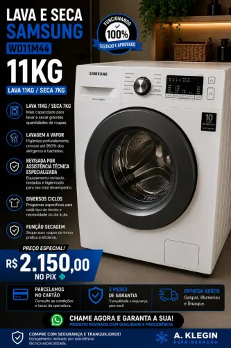 Lava e seca samsung 11kg. Revisada com garantia, entrego e parcelo no cartão