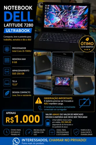 NOTEBOOK DELL LATITUDE 7280 ULTRABOOK