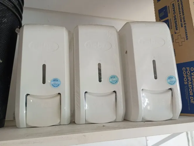 3 Dispenser suporte para sabonete álcool gel, parede 