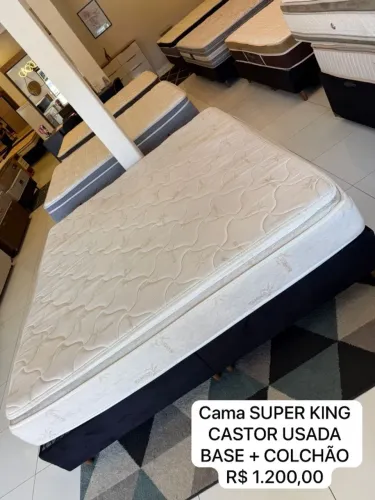 Cama box SUPER KING CASTOR COM COLCHÃO