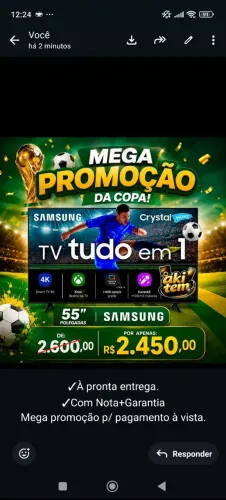 Tv Samsung 55 polegadas.