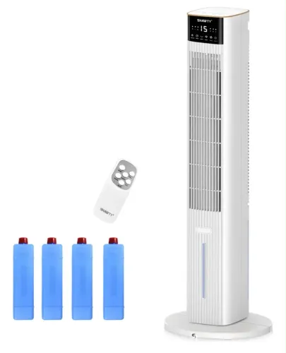 SHAWTY Ventilador Torre com Resfriamento a Água, 4 em 1