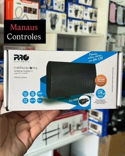 Antena Digital Amplificada para Tv - Ganho de 20 Dbi 