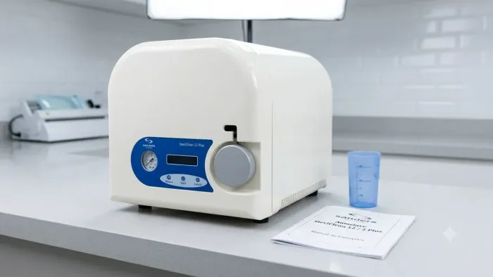 Autoclave Sanders SteriClean 12 Plus - 12 Litros + Copo Dosador e Manual.
