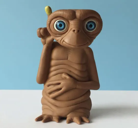 E.T. Brinquedo antigo raro antiguidade ovino extraterrestre de borracha famoso dos anos 80