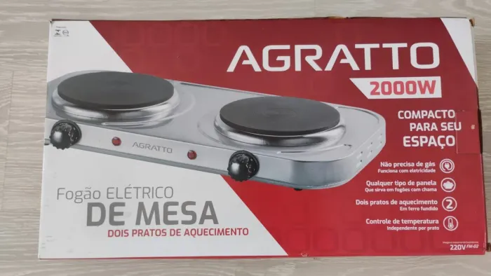 Fogão elétrico 2 bocas novo