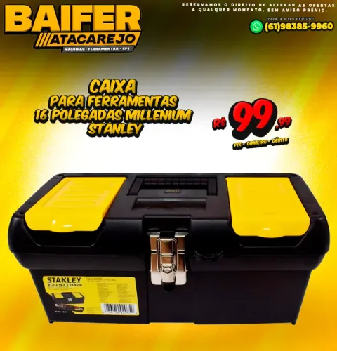 Caixa Para Ferramentas 16 Polegadas Millenium Stanley