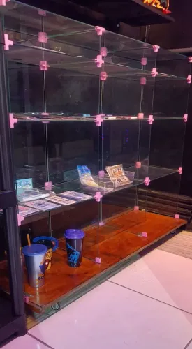 Estante vitrine de vidro