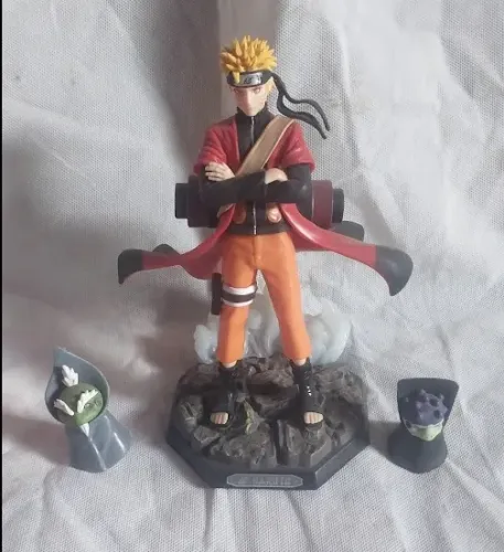 Boneco Action Figure Naruto Uzumaki Modo Sennin Com Luzes