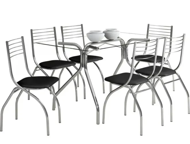 Mesa jantar de vidro