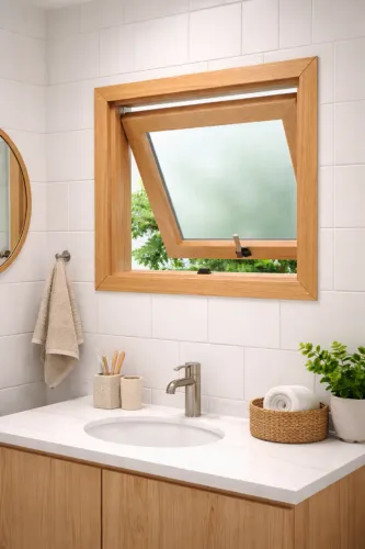 Vitro Max-ar 60X60 Banheiro - Madeira Maciça