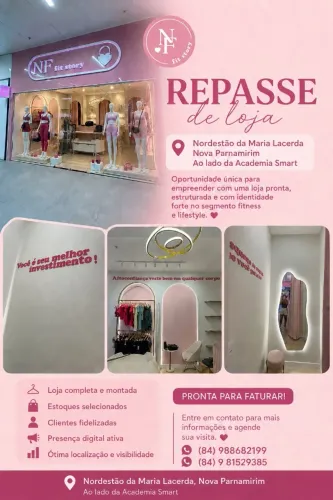 REPASSE DE LOJA COMPLETA SEGUIMENTO ROUPAS FITNESS