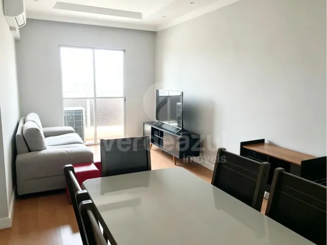 Apartamento reformado e mobiliado 2 quartos, varanda na Chácara da Barra em Campinas-SP.
