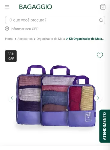 Organizares de mala Bagaggio