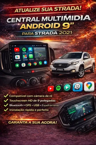 Central Multimídia Android 9 Polegadas da Strada 2021