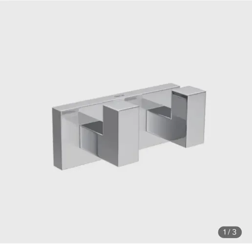 Cabide Duplo quadratta Deca ( cromado)