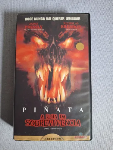 Fita terror Vhs raro Piñata a ilha da Sobrevivência