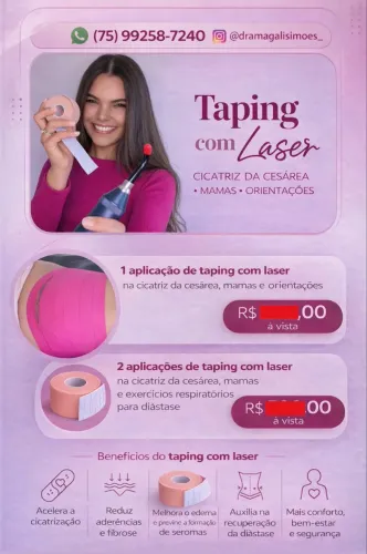 Taping Pós- Parto + Laser terapêutico 