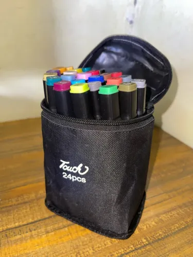 KIT 24 CANETAS TOUCH MARKER - PONTA DUPLA