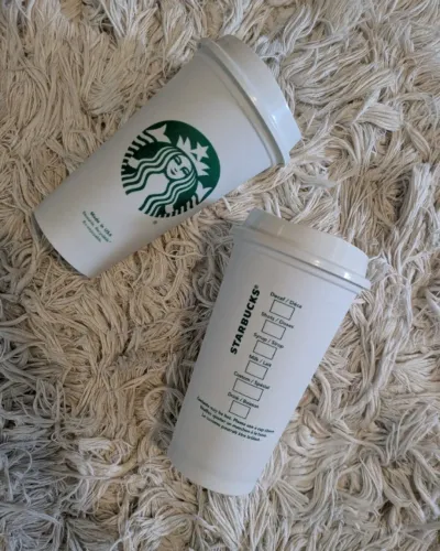 Copo Starbucks Original Reutilizável 473 ml | Branco | Novo