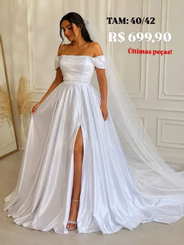 Vestidos de noiva NOVOS! Do 40 ao 56.
