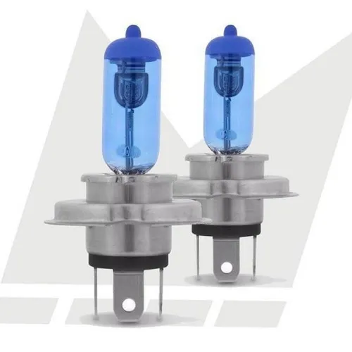 Par Lâmpada Super Branca H4 55W 12V Efeito Xenon Premium