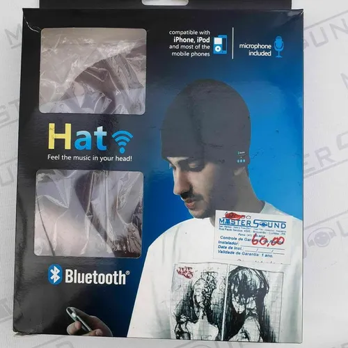 Touca com Bluetooth. Na cor bordô. Nova. 