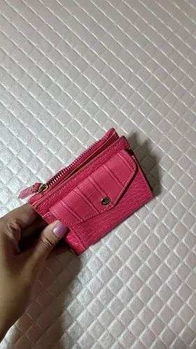 Carteira Croco pink