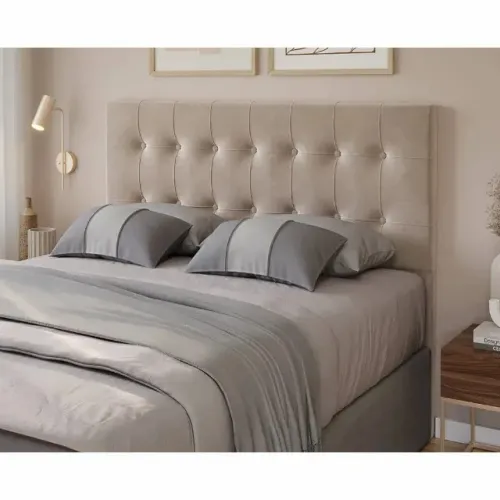 Cabeceira para Casal Turquesa 142cm com Tecido Veludo - Estofados Linhares