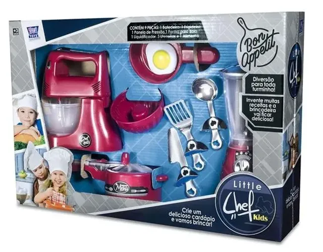 Kit Cozinha Little Chef Kids 5301 C/9pçs