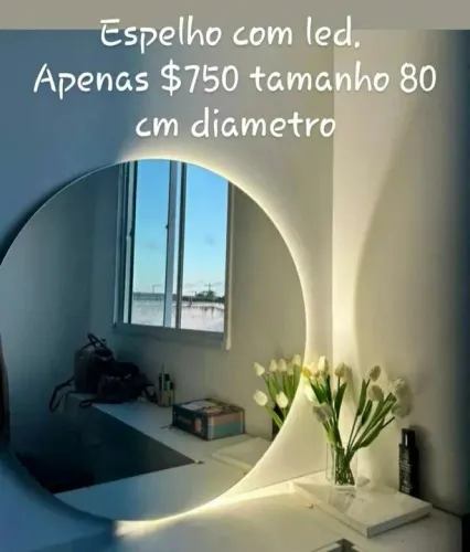 Espelho com Led 80cm