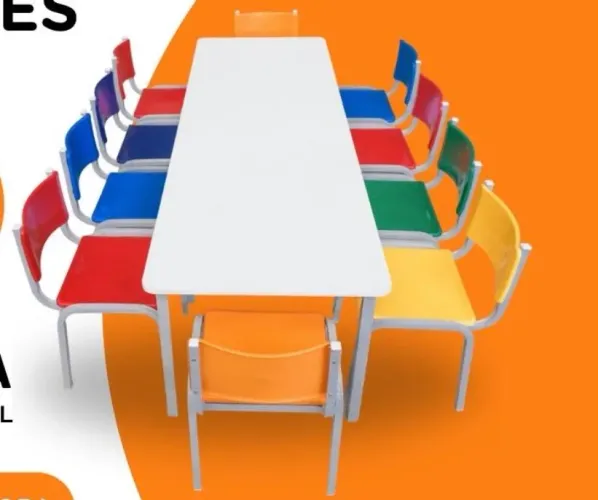 Conjunto infantil com 10 cadeiras NOVO DIRETO DA FÁBRICA! 