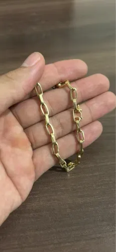 Pulseira maciça 10g de Ouro 18k - 21 centímetros