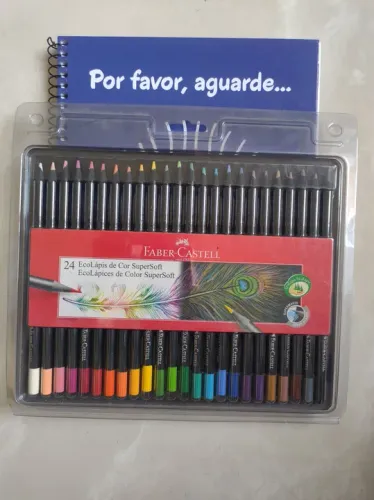 Kit lápis e caderno Faber castell