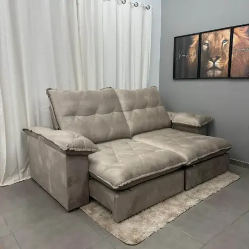 Sofá Retrátil e Reclinável Corvette 250cm - Super promoção! 