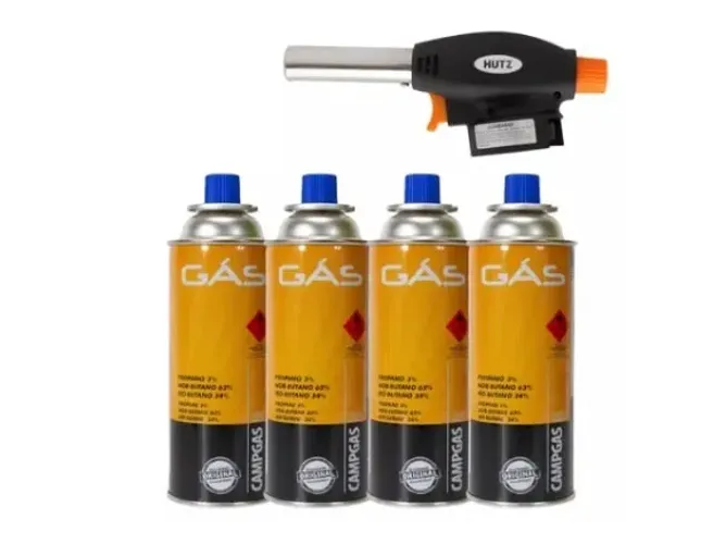 Maçarico Culinário Acendimento Automático + 4 refis